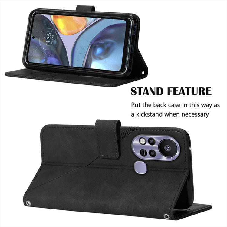 For Infinix Hot 11S NFC X6812B Crossbody 3D Embossed Flip Leather Phone Case