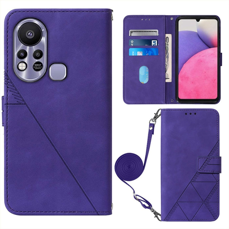 For Infinix Hot 11S NFC X6812B Crossbody 3D Embossed Flip Leather Phone Case
