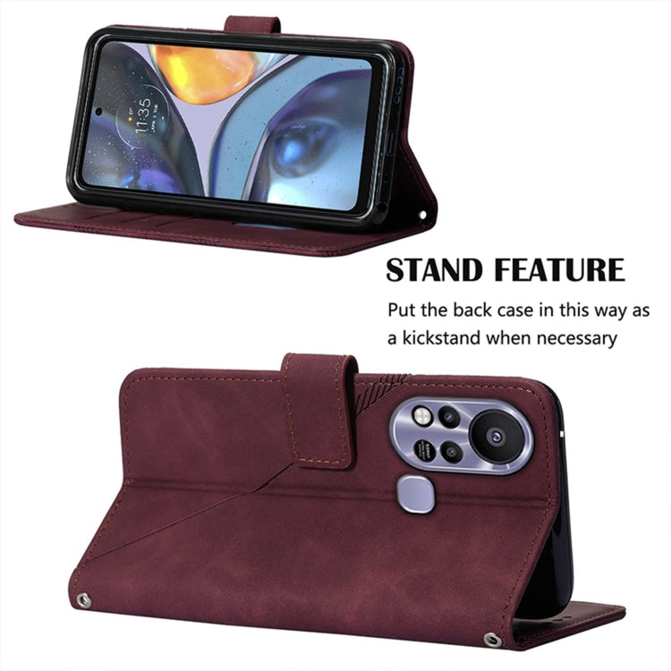 For Infinix Hot 11S NFC X6812B Crossbody 3D Embossed Flip Leather Phone Case