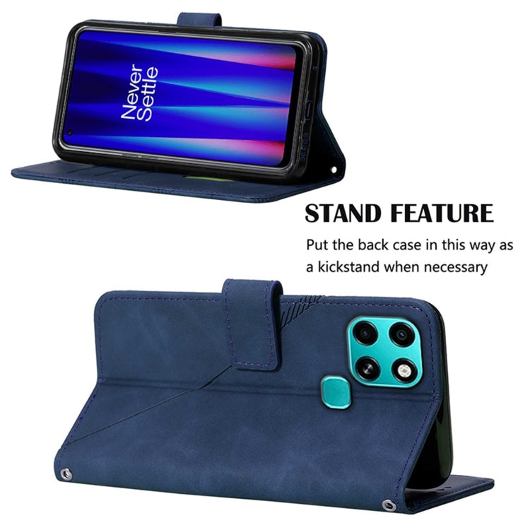 For Infinix Smart 6 Crossbody 3D Embossed Flip Leather Phone Case