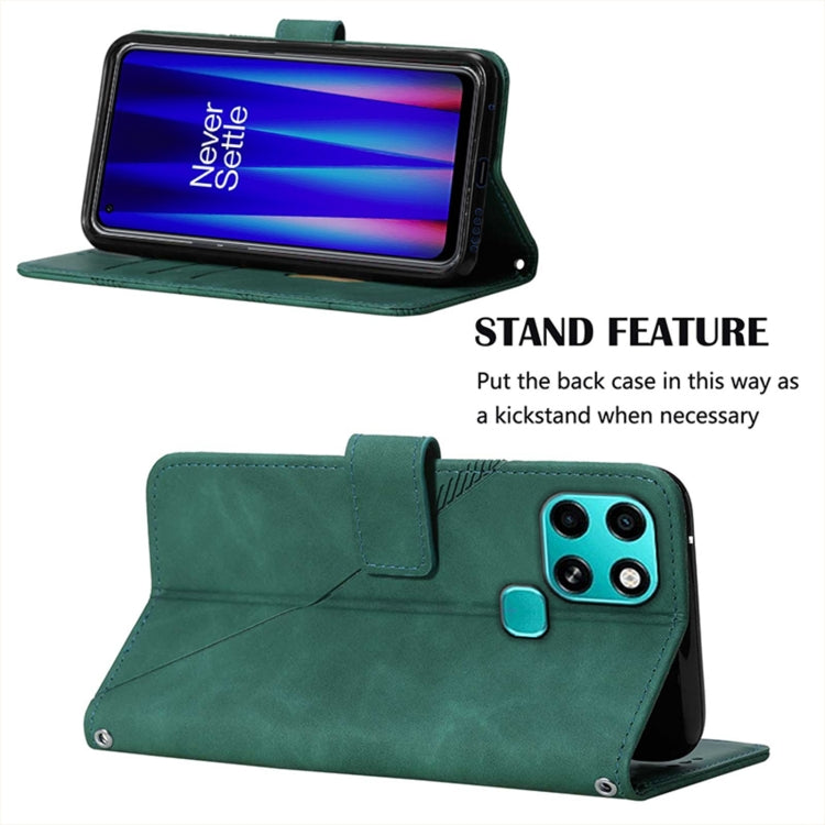For Infinix Smart 6 Crossbody 3D Embossed Flip Leather Phone Case