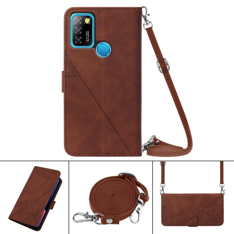 For Infinix Hot 10 Lite / Smart 5 Crossbody 3D Embossed Flip Leather Phone Case