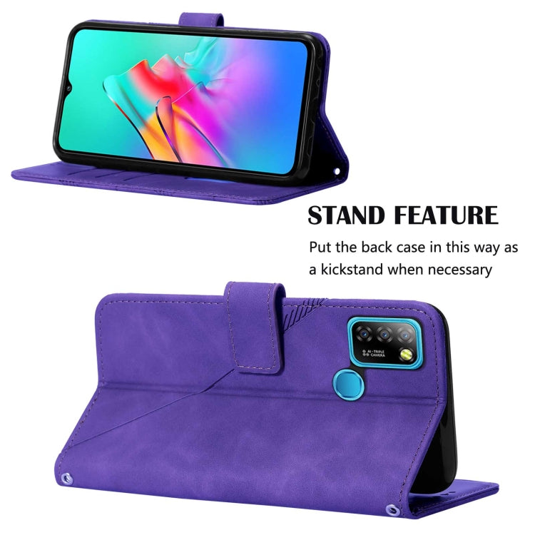 For Infinix Hot 10 Lite / Smart 5 Crossbody 3D Embossed Flip Leather Phone Case