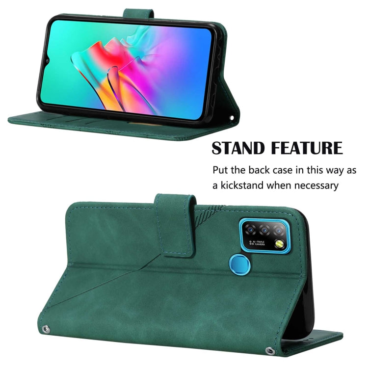 For Infinix Hot 10 Lite / Smart 5 Crossbody 3D Embossed Flip Leather Phone Case