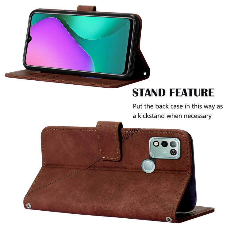 For Infinix Hot 10 Play Crossbody 3D Embossed Flip Leather Phone Case