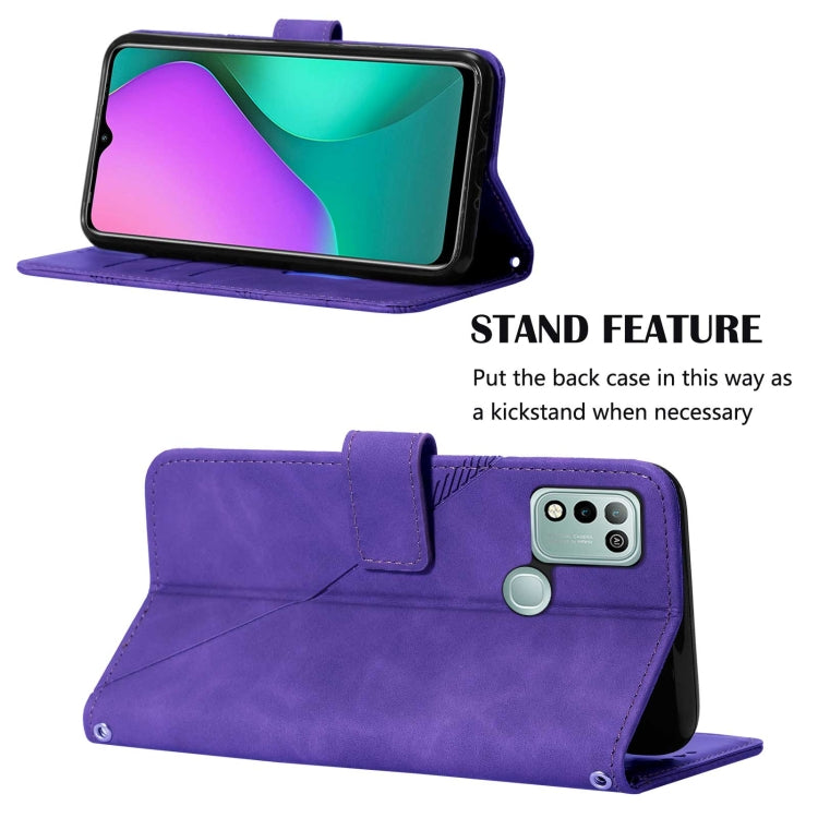 For Infinix Hot 10 Play Crossbody 3D Embossed Flip Leather Phone Case
