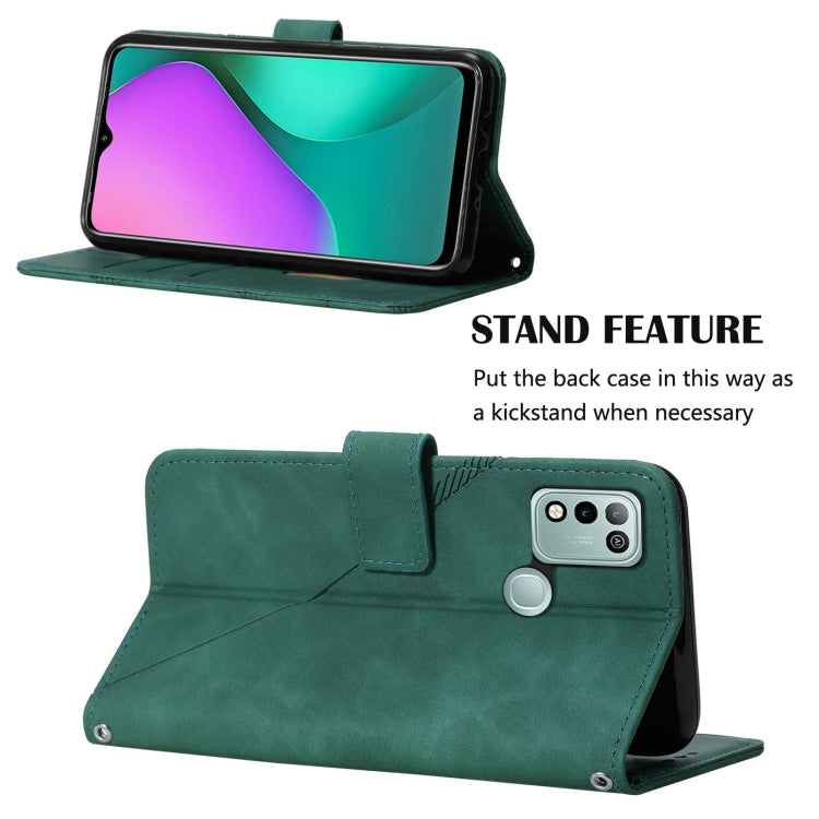 For Infinix Hot 10 Play Crossbody 3D Embossed Flip Leather Phone Case