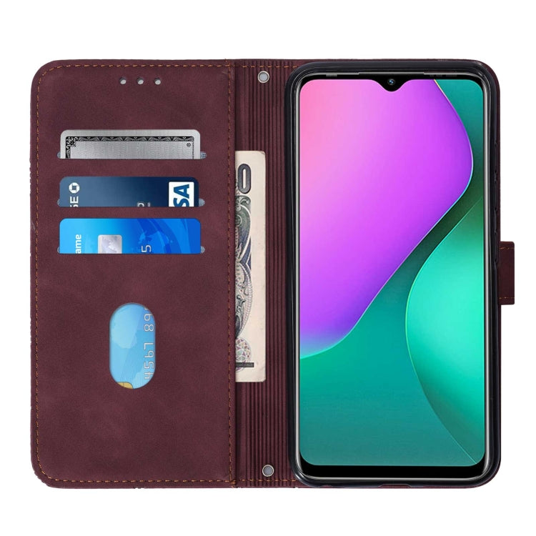 For Infinix Hot 10 Play Crossbody 3D Embossed Flip Leather Phone Case