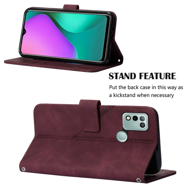 For Infinix Hot 10 Play Crossbody 3D Embossed Flip Leather Phone Case
