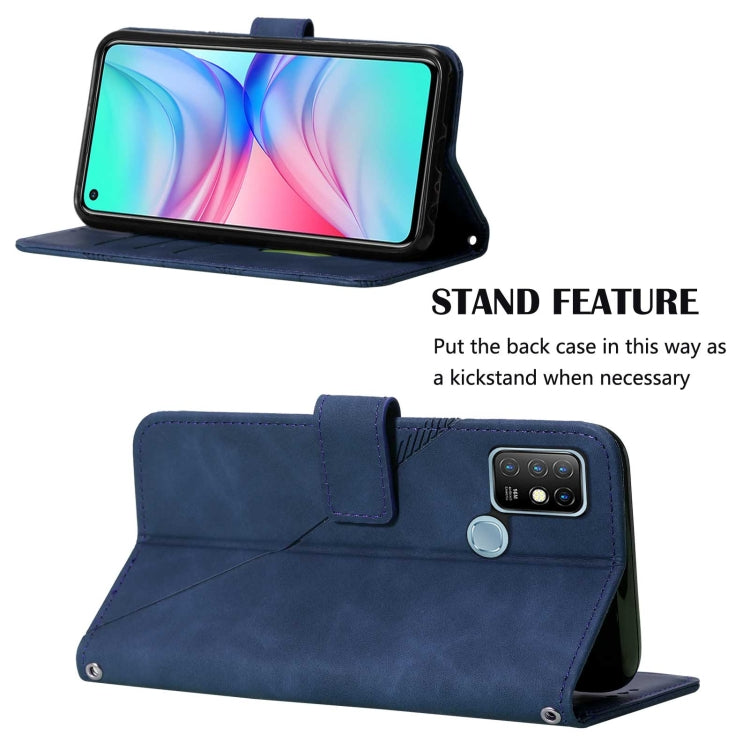 For Infinix Hot 10 X682 Crossbody 3D Embossed Flip Leather Phone Case