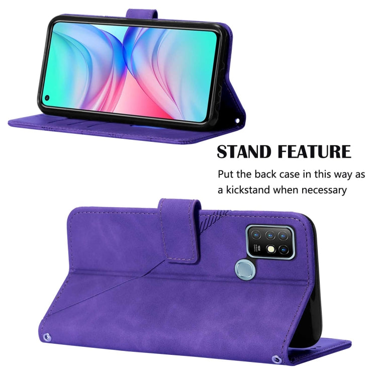 For Infinix Hot 10 X682 Crossbody 3D Embossed Flip Leather Phone Case