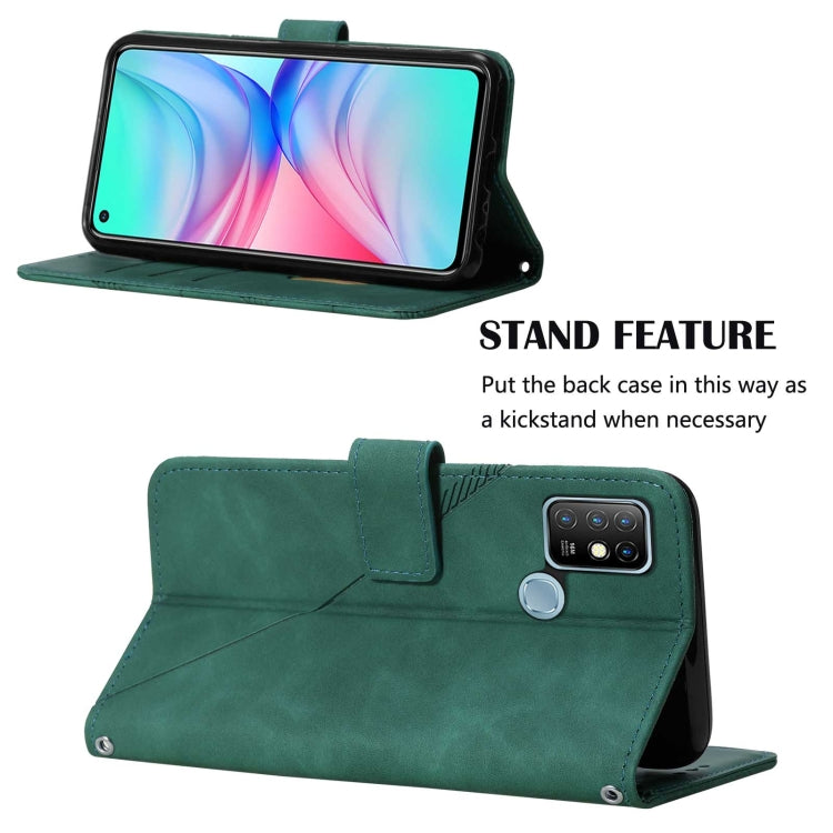 For Infinix Hot 10 X682 Crossbody 3D Embossed Flip Leather Phone Case