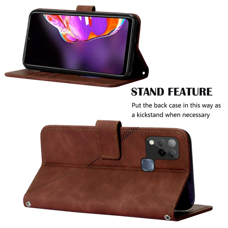 For Infinix Hot 10S / Hot 10T Crossbody 3D Embossed Flip Leather Phone Case