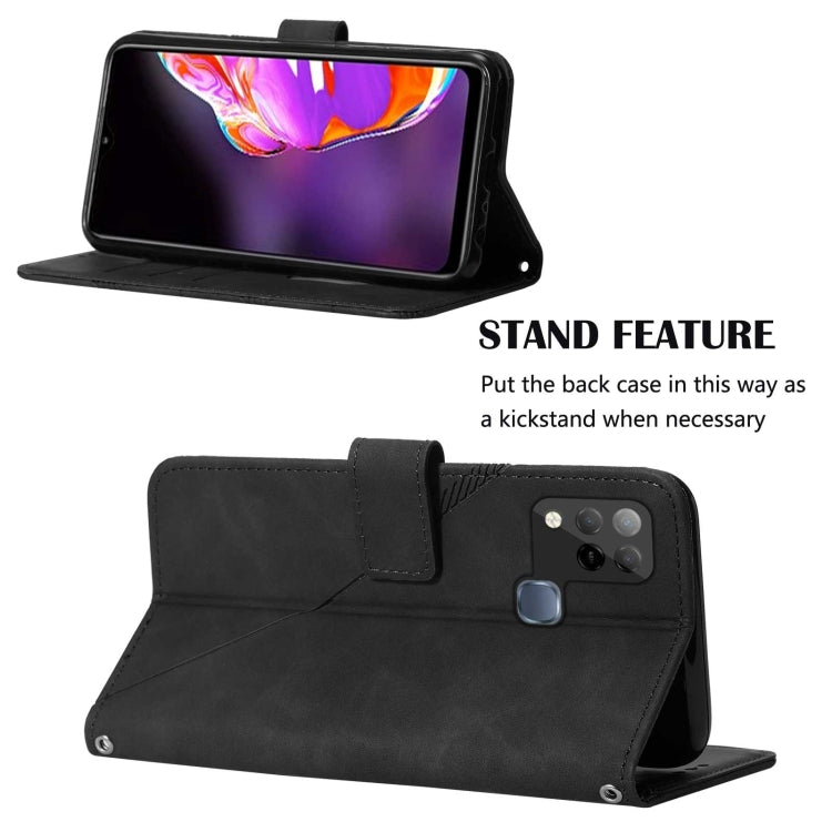 For Infinix Hot 10S / Hot 10T Crossbody 3D Embossed Flip Leather Phone Case