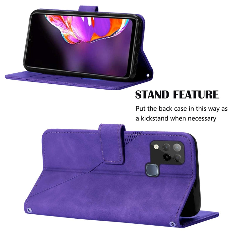 For Infinix Hot 10S / Hot 10T Crossbody 3D Embossed Flip Leather Phone Case