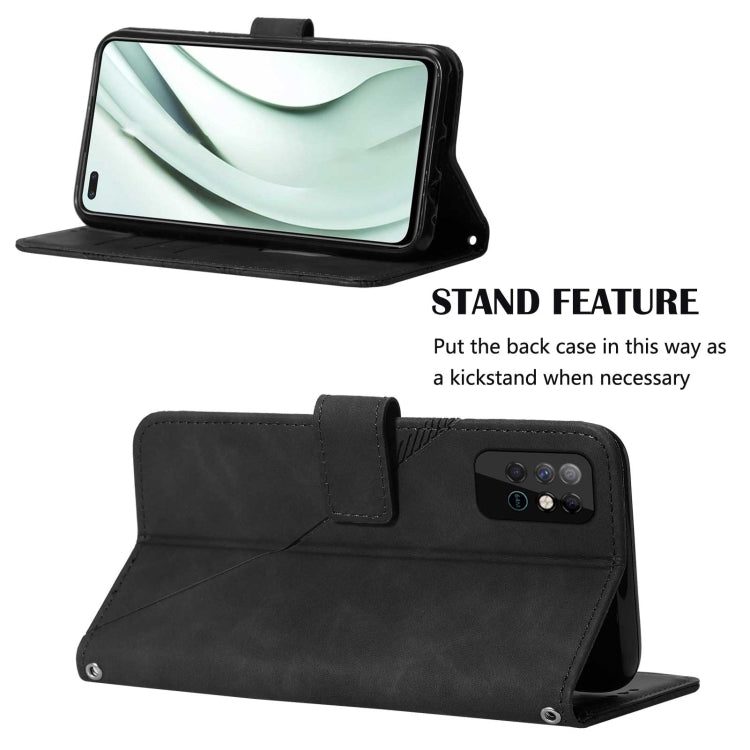 For Infinix Note 8 Crossbody 3D Embossed Flip Leather Phone Case