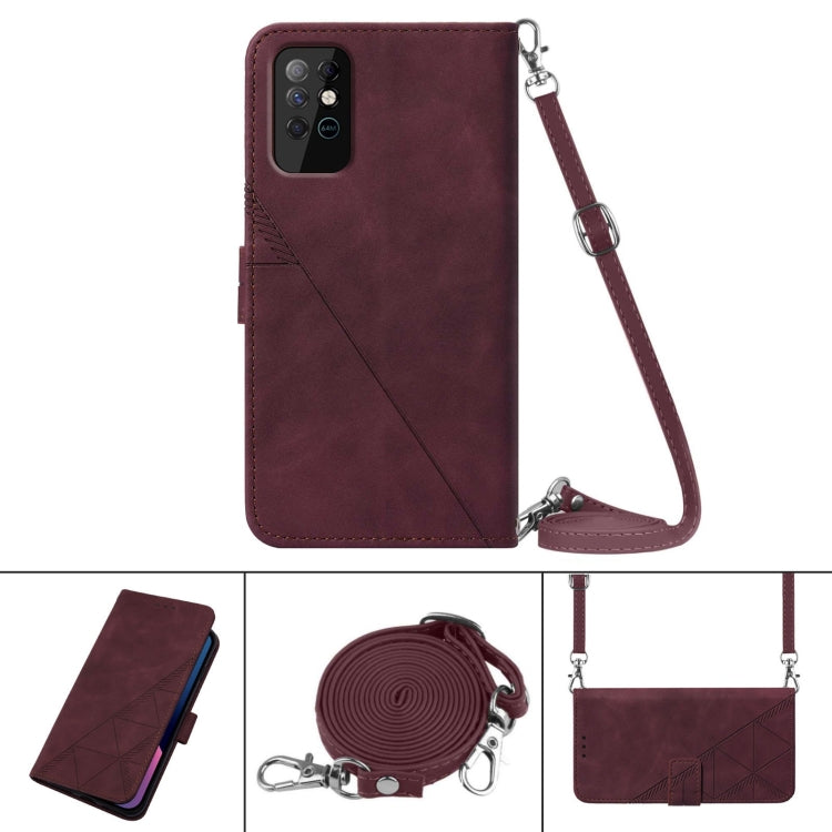 For Infinix Note 8 Crossbody 3D Embossed Flip Leather Phone Case