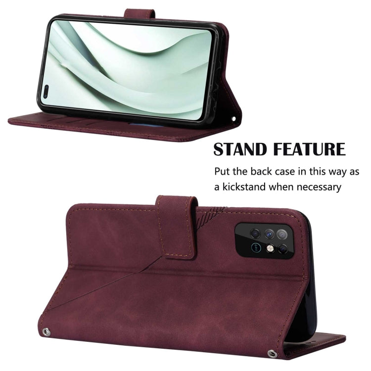 For Infinix Note 8 Crossbody 3D Embossed Flip Leather Phone Case