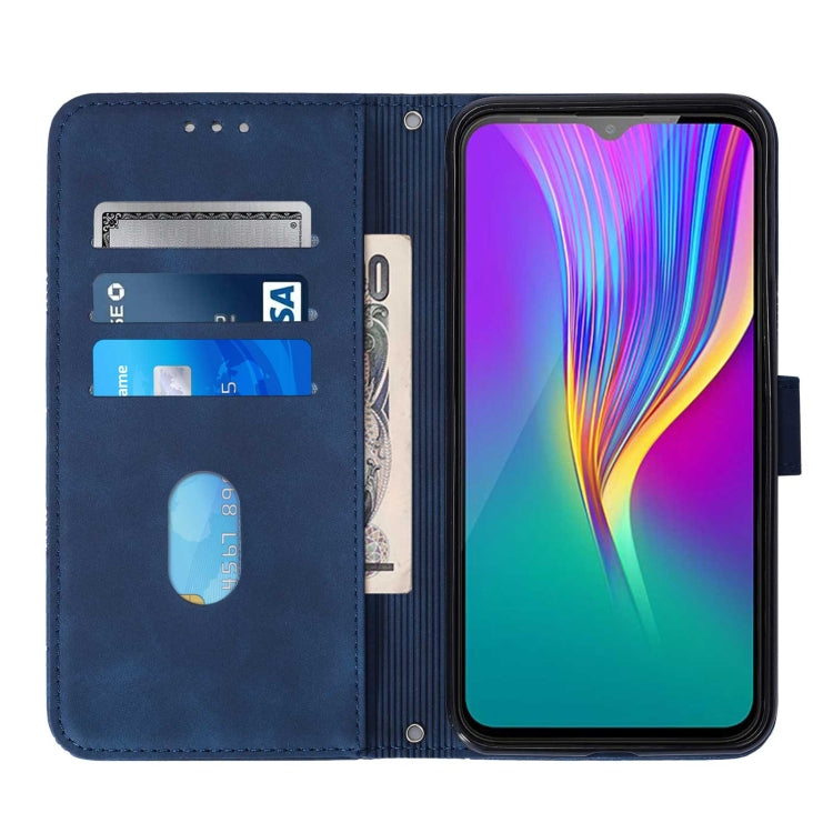 For Infinix X653 Smart 4 Crossbody 3D Embossed Flip Leather Phone Case