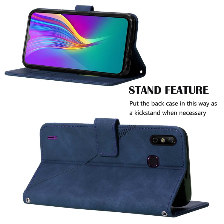 For Infinix X653 Smart 4 Crossbody 3D Embossed Flip Leather Phone Case