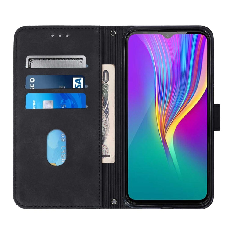 For Infinix X653 Smart 4 Crossbody 3D Embossed Flip Leather Phone Case