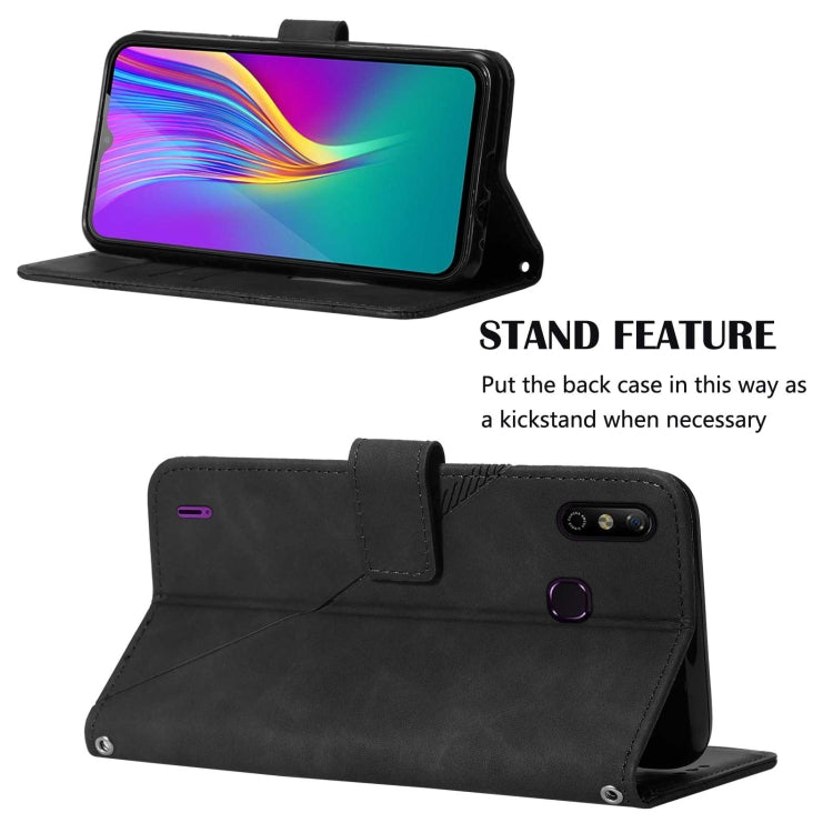For Infinix X653 Smart 4 Crossbody 3D Embossed Flip Leather Phone Case