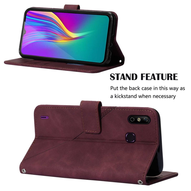 For Infinix X653 Smart 4 Crossbody 3D Embossed Flip Leather Phone Case