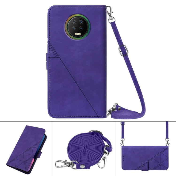 For Infinix X690 Note 7 Crossbody 3D Embossed Flip Leather Phone Case