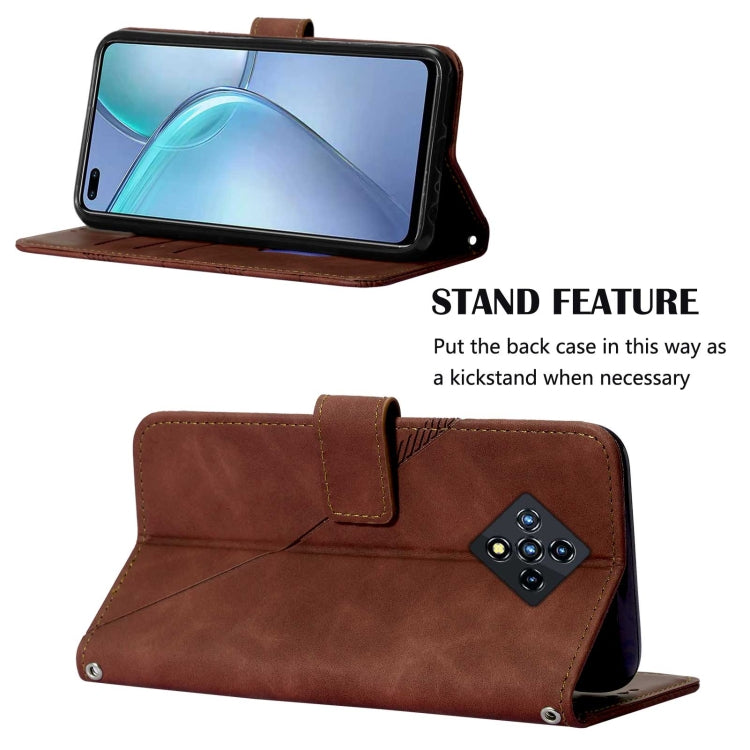 For Infinix Zero 8 X687 Crossbody 3D Embossed Flip Leather Phone Case