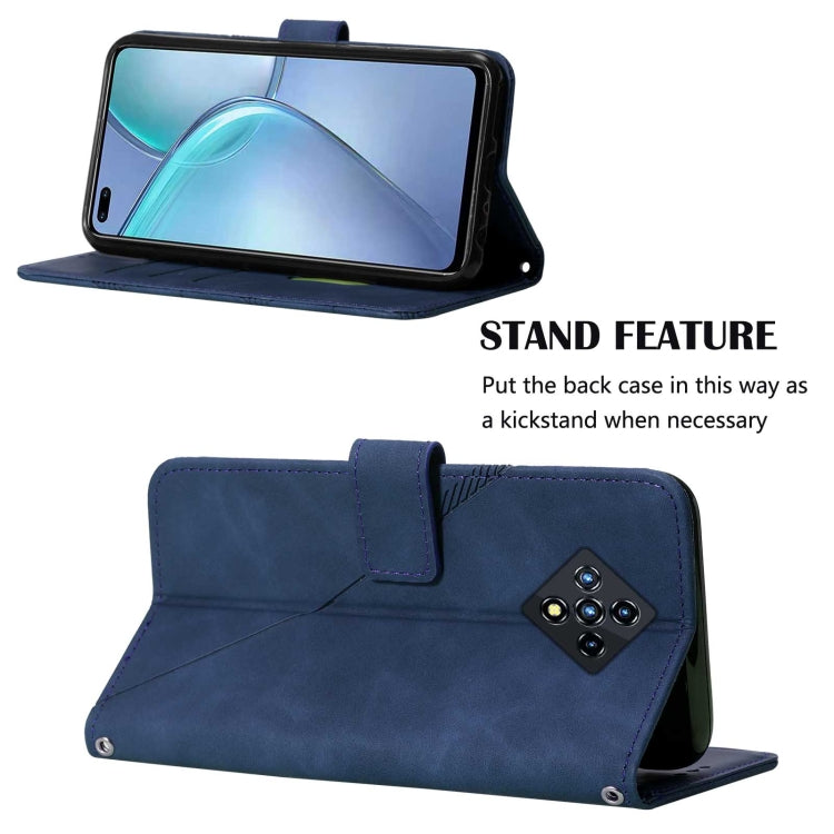 For Infinix Zero 8 X687 Crossbody 3D Embossed Flip Leather Phone Case