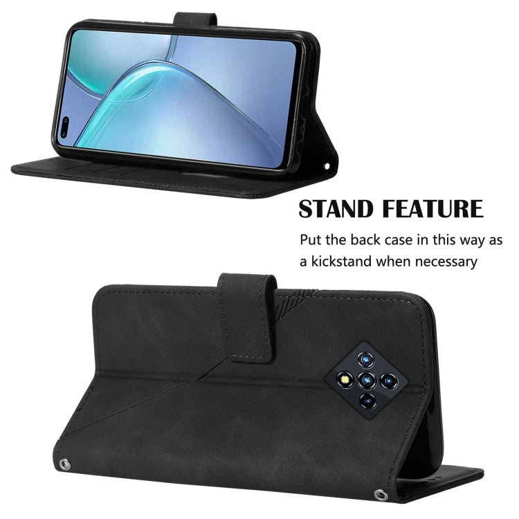 For Infinix Zero 8 X687 Crossbody 3D Embossed Flip Leather Phone Case