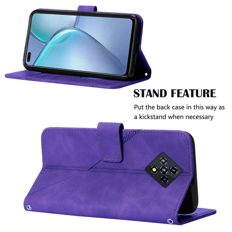 For Infinix Zero 8 X687 Crossbody 3D Embossed Flip Leather Phone Case
