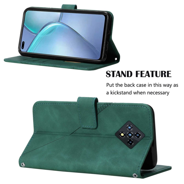 For Infinix Zero 8 X687 Crossbody 3D Embossed Flip Leather Phone Case