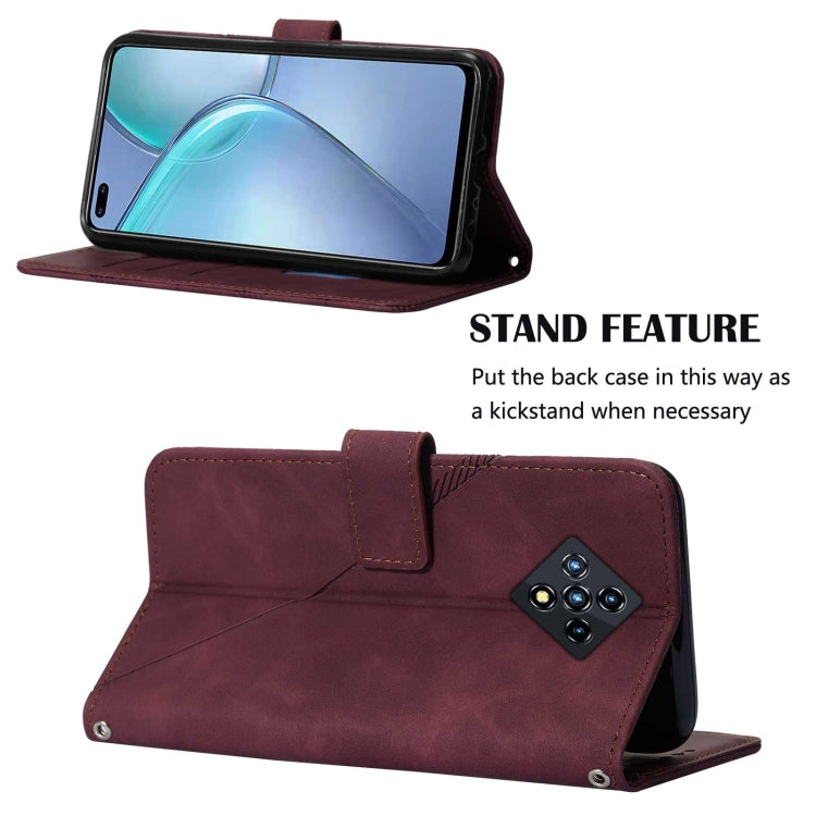 For Infinix Zero 8 X687 Crossbody 3D Embossed Flip Leather Phone Case