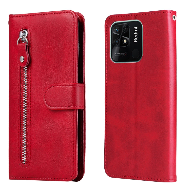 For Xiaomi Redmi 10C 4G / Redmi 10 India Fashion Calf Texture Zipper Horizontal Flip Leather Case
