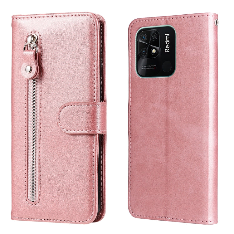For Xiaomi Redmi 10C 4G / Redmi 10 India Fashion Calf Texture Zipper Horizontal Flip Leather Case