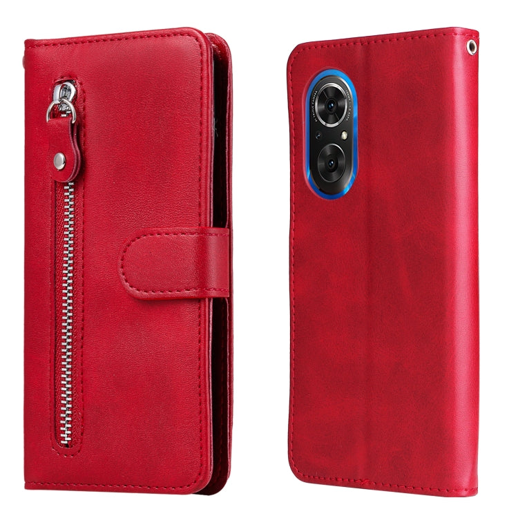For Honor 50 SE / Huawei Nova 9 SE Fashion Calf Texture Zipper Horizontal Flip Leather Case