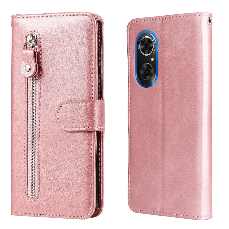 For Honor 50 SE / Huawei Nova 9 SE Fashion Calf Texture Zipper Horizontal Flip Leather Case