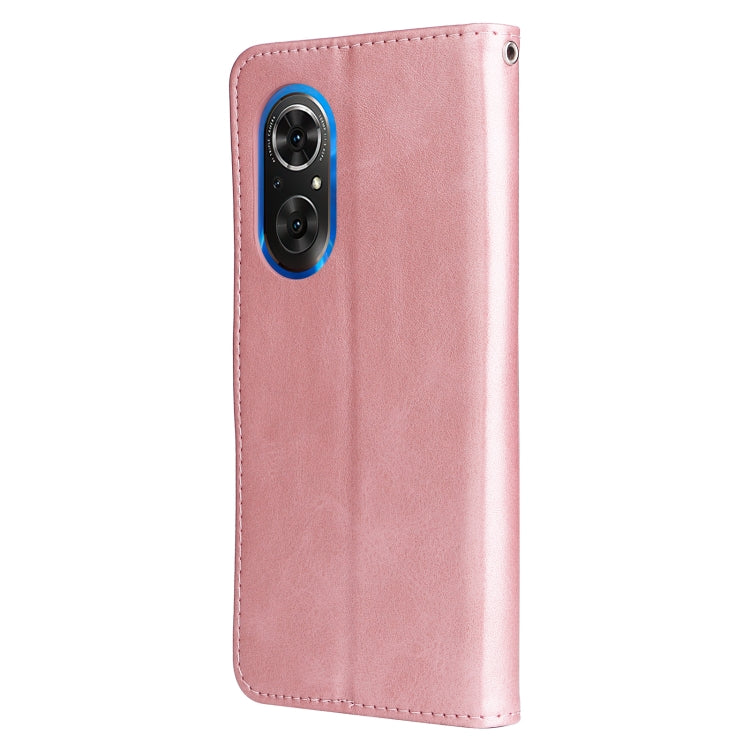 For Honor 50 SE / Huawei Nova 9 SE Fashion Calf Texture Zipper Horizontal Flip Leather Case