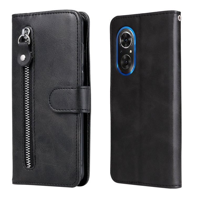 For Honor 50 SE / Huawei Nova 9 SE Fashion Calf Texture Zipper Horizontal Flip Leather Case