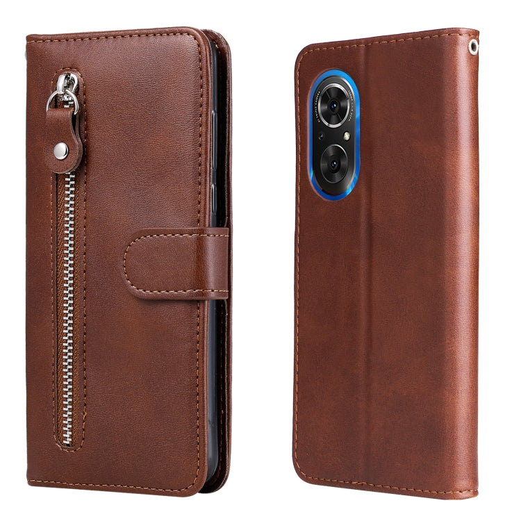 For Honor 50 SE / Huawei Nova 9 SE Fashion Calf Texture Zipper Horizontal Flip Leather Case