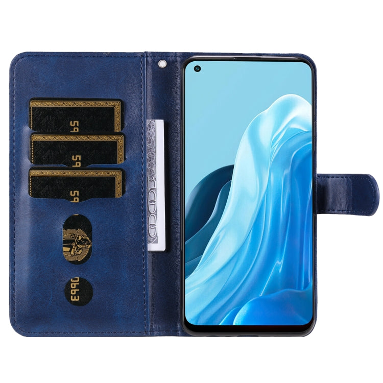 For OPPO Reno7 5G / Find X5 Lite International Version Fashion Calf Texture Zipper Horizontal Flip Leather Case