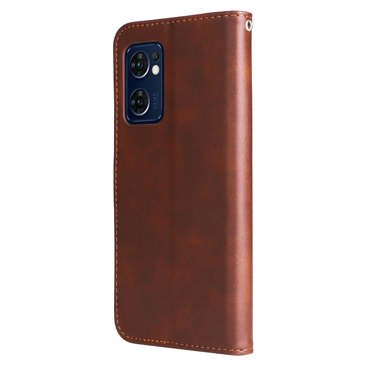 For OPPO Reno7 5G / Find X5 Lite International Version Fashion Calf Texture Zipper Horizontal Flip Leather Case