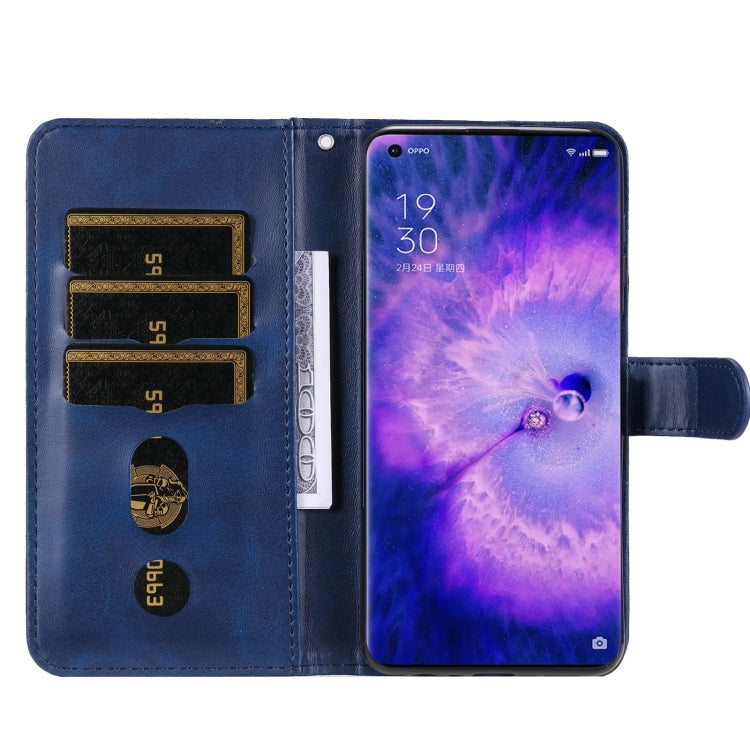 For OPPO Find X5 Fashion Calf Texture Zipper Horizontal Flip Leather Case