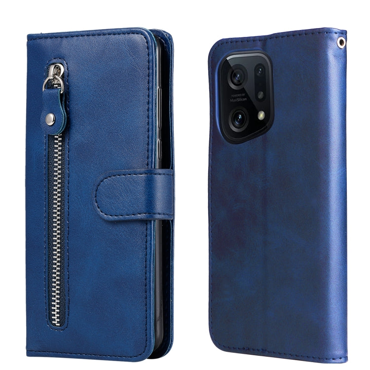 For OPPO Find X5 Pro Fashion Calf Texture Zipper Horizontal Flip Leather Case