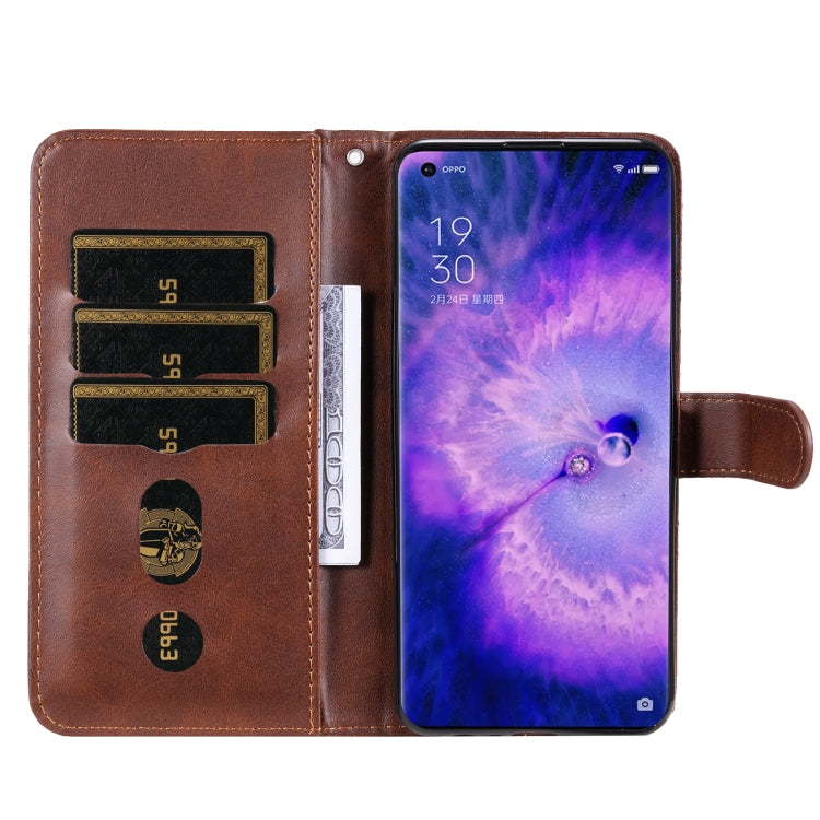For OPPO Find X5 Pro Fashion Calf Texture Zipper Horizontal Flip Leather Case