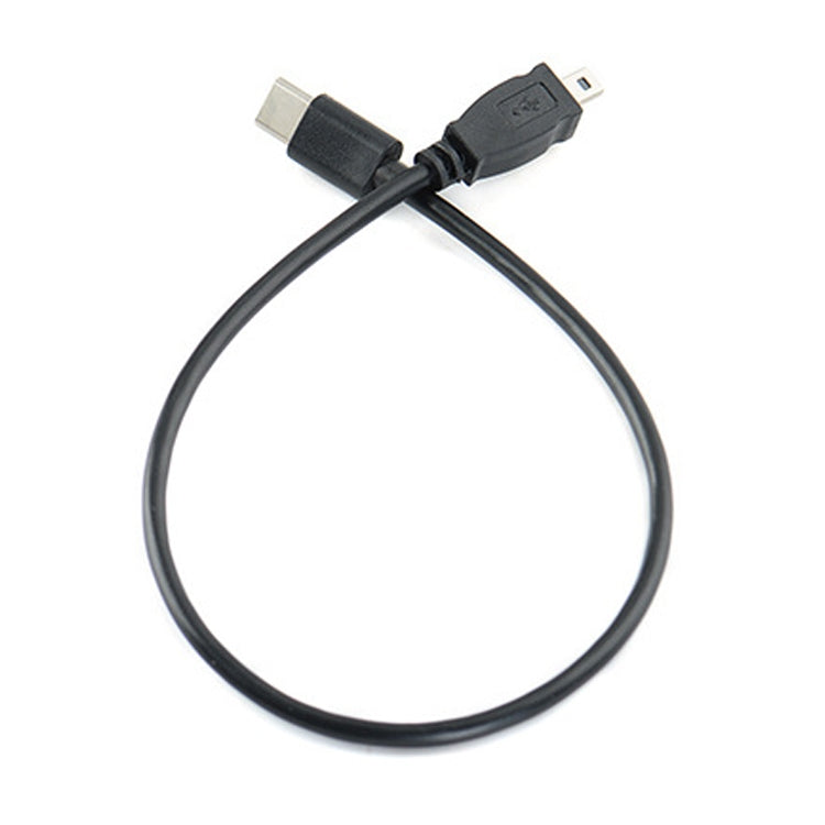 5 PCS 30cm Type-C / USB-C to Mini 8 Pin OTG Phone Data Cable for Nikon(Black)
