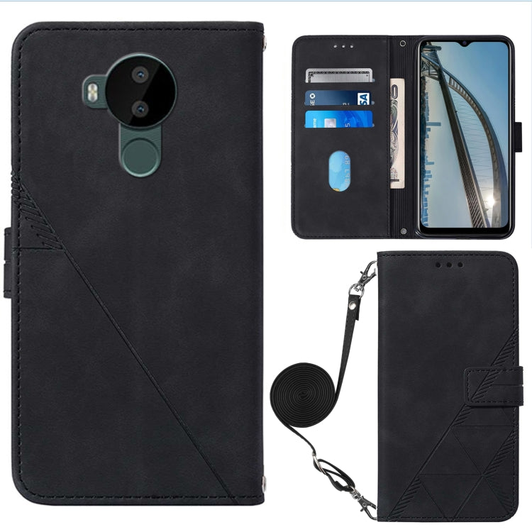 For Nokia C30 Crossbody 3D Embossed Flip Leather Phone Case