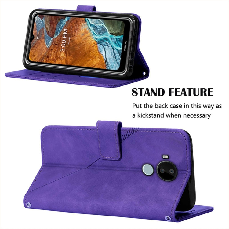 For Nokia C30 Crossbody 3D Embossed Flip Leather Phone Case