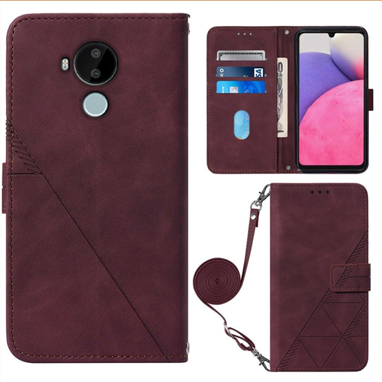 For Nokia C30 Crossbody 3D Embossed Flip Leather Phone Case